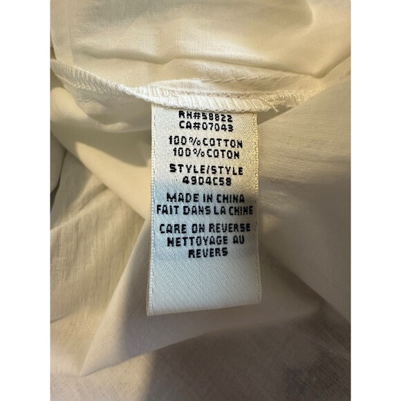 NWT $118 Max Studio Size Small White Navy Cotton Embroidered Summer Dress #I14-5 - Picture 9 of 11